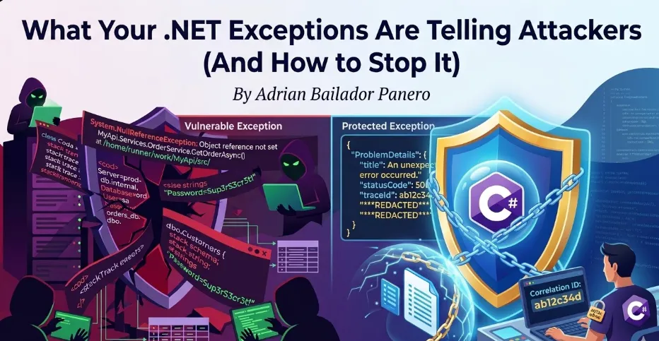 What Your .NET Exceptions Are Telling Attackers (And How to Stop It) – by Adrian Bailador Panero