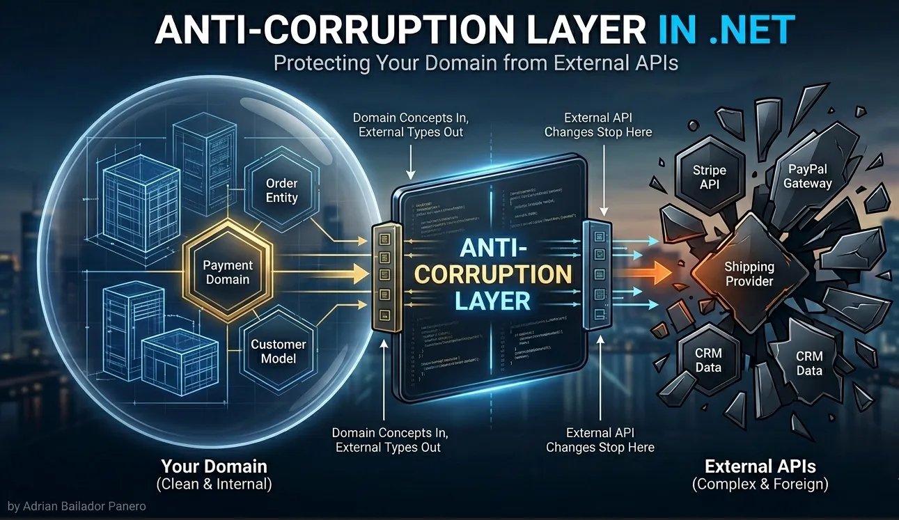 Anti-Corruption Layer in .NET: Protecting Your Domain from External APIs – by Adrian Bailador Panero