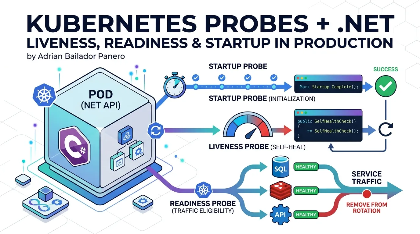 Kubernetes Probes + .NET: Liveness, Readiness and Startup in Production – by Adrian Bailador Panero